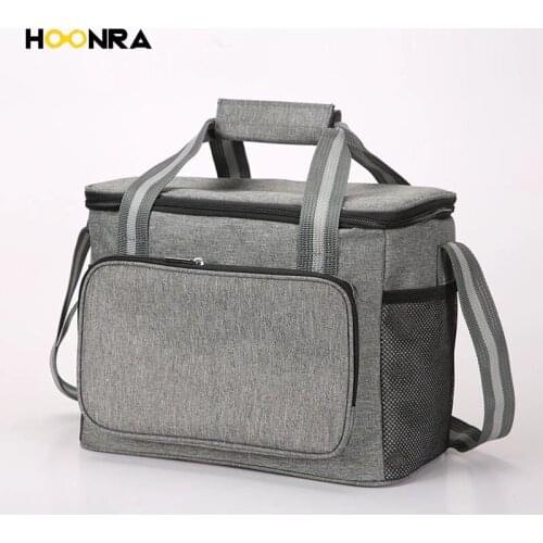 HOONRA Portable Capacity Cooler Bags Waterproof Thickened Insulated Bag Outdoor BBQ Picnic Bag Food Beverage Storage