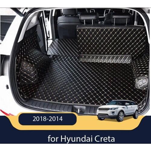 Good quality Special trunk mats for Hyundai Creta 2018-2014 waterproof boot carpets cargo liner for Creta 2016 styling