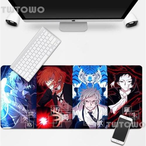 Bungou Stray Dogs Anime Mousepad Gaming MousePads MousePad Mouse Mat Keyboard Pad Natural Rubber Soft HD Computer Office Home