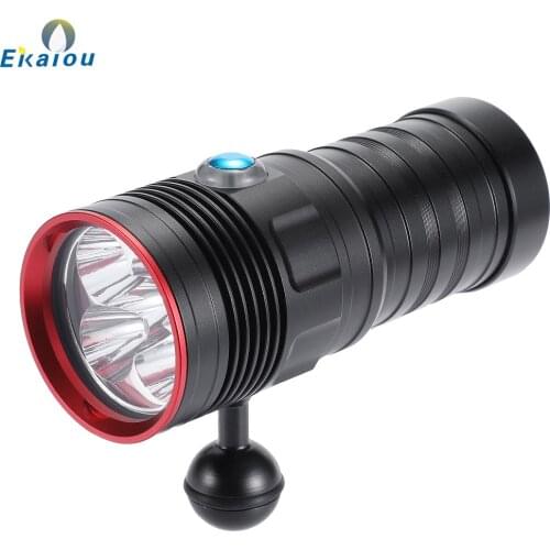 New 5 x XM-L2 5000 Lumens Diving Flashlight Underwater 100M White Yellow Light Waterproof Hunting Catch Fish Tactical Torch