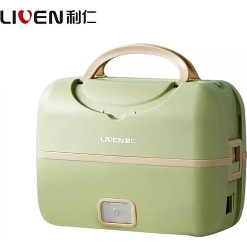 New Liren Portable Cooking Electric Lunch Box Plug-in Electric Heating Cooking Large Capacity Double Layer 304 stainless steel