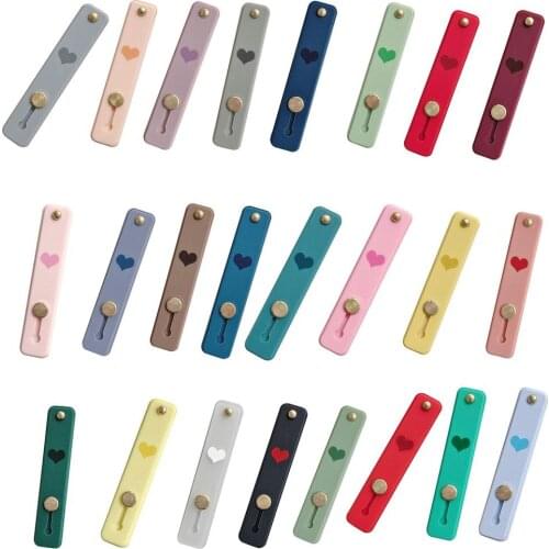 New Silicone Mobile Phone Ring Bracket Mobile Phone Back Sticker Bracket Multi-function Heart-shaped Push-pull Bracket