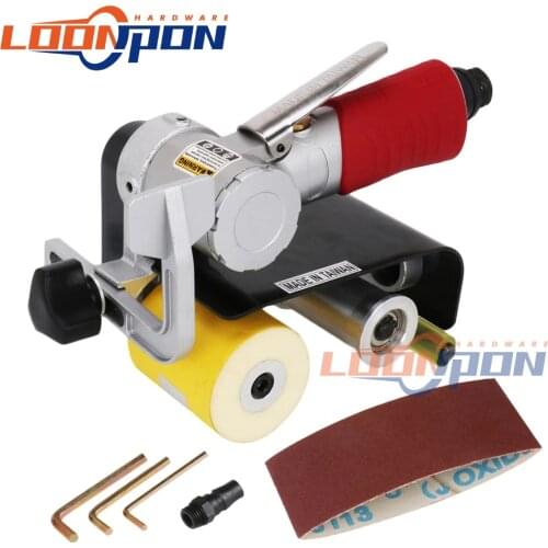 Pneumatic Belt Sander Air Sanding Belt Sander Machine for Polishing Grinding Metal Wood Working Rust Removal Deburring
