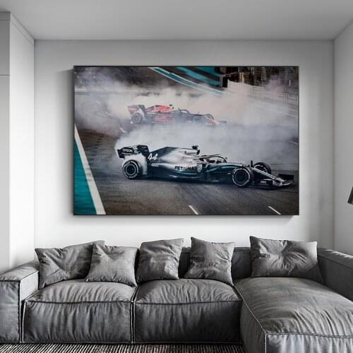 F1 Racing Vehicle Super Car Poster Canvas Painting Super Sport Car Poster for Living Room Decoration Home Decor Wall Art Picture