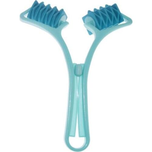 Handheld Massage Roller, Full Body Deep Tissue 2 Wheels Manual Muscle Massager Fit for Foot Hand Body Neck Pain Relief