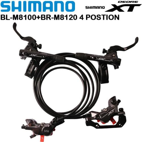 Shimano XT M8020 M8120 4 Piston Mountain Bike Bicycle Hydraulic Disc Brake For MTB Bike Downhill DH D03S H03C N03A N04C Pads