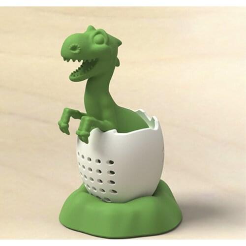 Mesh Strainer Ball Tea Making Device Silicone Reusable Tea Infuser Strainer Dinosaur Shape Tea Set Filter Drinkware