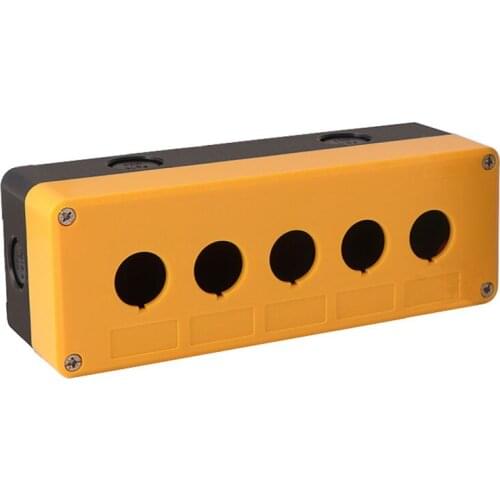 Waterproof ABS Plastic Push Button Switch Box 22mm Indicator Dustproof 5-hole Emergency Stop Button ON/OFF Cover