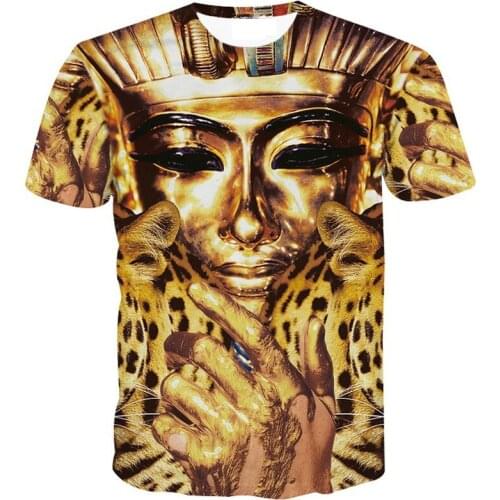 Funny Fashion Design Egyptian Pharaoh Printed Summer 3d T Shirts Men Women T-shirt Short Sleeve 3D T-shirts Tee Shirt Sweatshirt