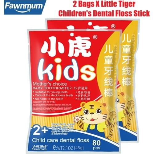 Fawnmum Dental Floss Picks Children Smiley For Teeth Care Oral Hygiene Interdental Brush Toothpicks With Thread Dentistry Tool