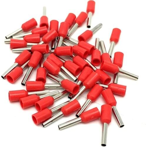 100pcs/Pack E4009 Insulated Ferrules Terminal Block Cord End Wire Connector Electrical Crimp TerminatorE4009 E4012