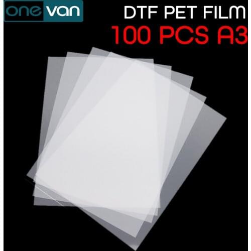 100PCS A3 PET Transfer Film For Direct Transfer Film Printing For DTF Ink Printing Transfer L1800 R1390 R2000 P400 R2440