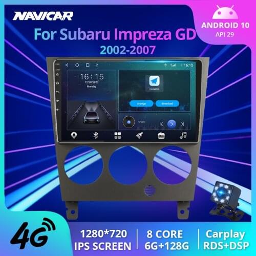 2DIN Android 10.0 Car Radio For Subaru Impreza GD 2002-2007 GPS Navigation Stereo Receiver Auto Radio DSP Bluetooth Player IGO