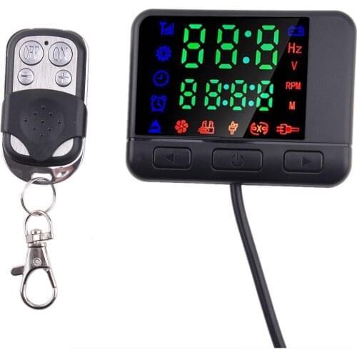 Car Digital LCD Display Monitor & 4 Button Remote Control for Air Diesel Parking Heater Accessories 12V/24V