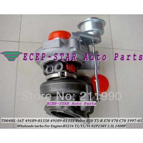 Free Ship TD04 49189-01350 49189-01355 8601238 1275663 Turbo For VOLVO 850 T5 R C70 V70 S70 B5234FT B5234T3 T5 T6 N2P23HT 2.3L