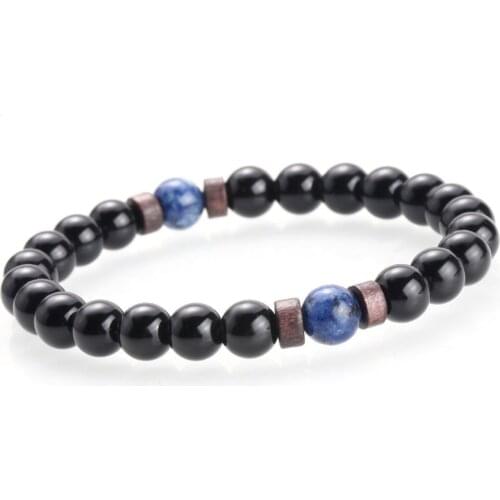 Men Bracelet Natural Moonstone Bead Tibetan Buddha Bracelet Lava Stone Diffuser Bracelets Men Jewelry Gift