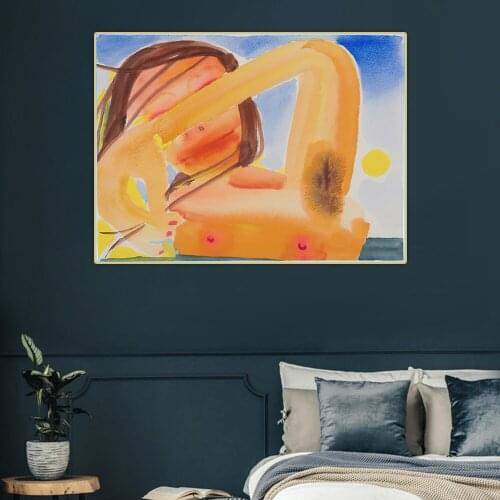 Dana Schutz Canvas Oil Painting"Untitled I"Western Art Decor Poster Backdrop Wall Aesthetic Backdrop Home Room Decoration