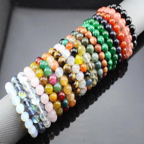 Nice Chakra Beaded Bracelet Men 10mm Natural Stone Lava Rock Tiger Eye Black Onyx Healing Beads Stretch Charm Yoga Women Jewelry