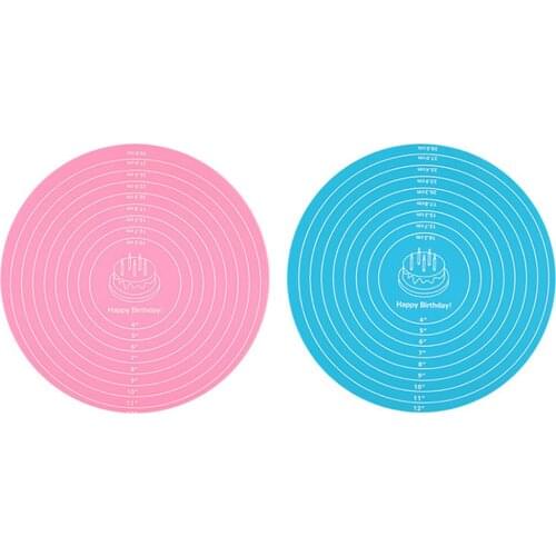 Round Silicone Mat Multi function Cooking Pad Baking Cake Placemat Dough Mat Kitchen Accessories