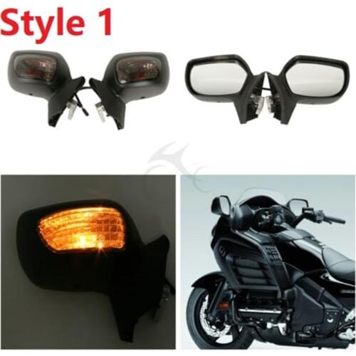Motorcycle Mirrors W/ Turn Signal For Honda Goldwing 1800 GL1800 F6B 2013-2017 Matter Black