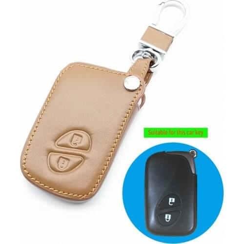 Soft Leather Key Fob Case Cover Wallet For Lexus IS250 ES240 ES350 RX270 RX350 2 Buttons Remote Control Keyless Holder