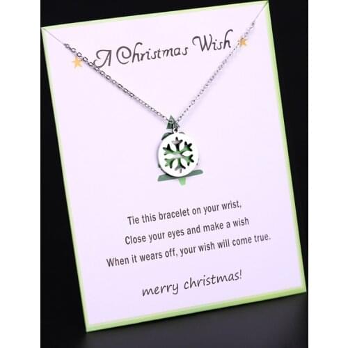 Christmas Wish Snowflakes Deer Pendant Necklaces Unicorn Horse Women Men Unisex Girl Trendy Jewelry Drop Shipping