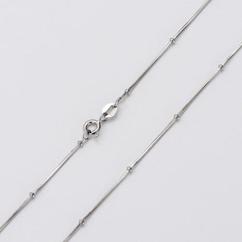 " Fake One Penalty Ten " 2Pcs Sterling S925 Bead Snake Chain Necklaces Jewelry Making Findings