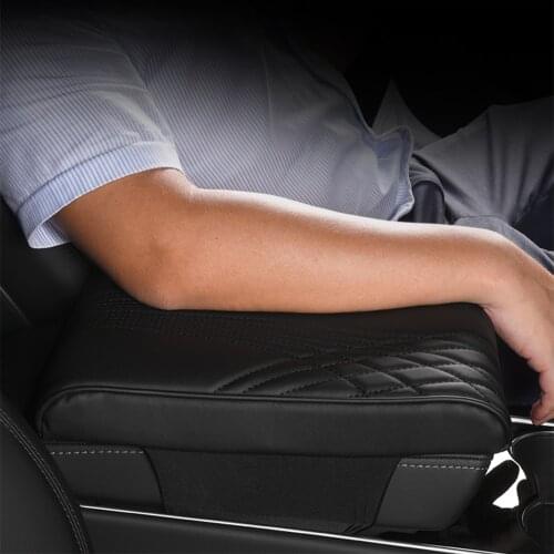 For Tesla Model 3 Memory Cotton Head Layer Cowhide Car Center Console Arm Rest Seat Armrest Pad Mat Protective