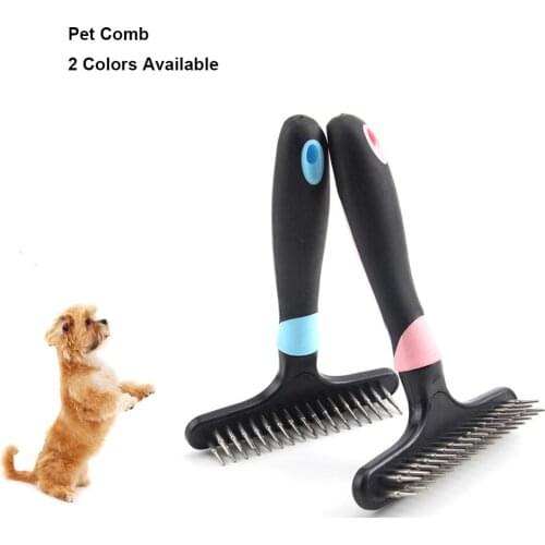 Pet Fur Knot Cutter Dog Grooming Shedding Tools Pet Cat Hair Removal Comb Brush Stainless Steel Needle Comb Pet Products