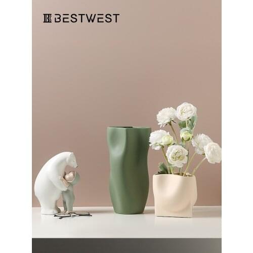 Nordic decoration home Dried flowers Ceramic vase Flower arrangement is an art that flower vase home decoration Desk decoration