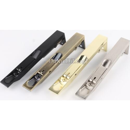 Brand New Stainless Steel Security Door Bolts Lever Action Flush Latch Slide Concealed Double Open Door Bolts 6Inch/8Inch/12Inch