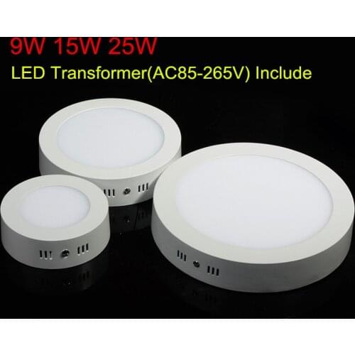 9W 15W 25W Super Bright Round Surface LED Panel Wall Ceiling Down Light indoor light Mount Bulb Lamp for bathroom illuminate