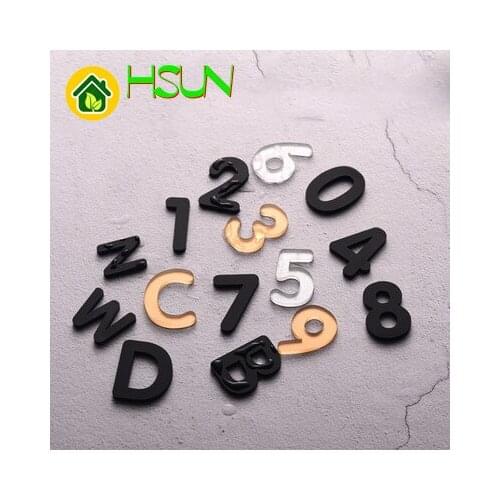Three-dimensional 3d Room Number Letter Plate Number Sticker Home Hotel Digital Signage Digital Stickers Self-adhesive Signs 0-9