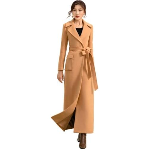 2020 new winter winter winter thickened off season mid long high end woollen woollen overcoat