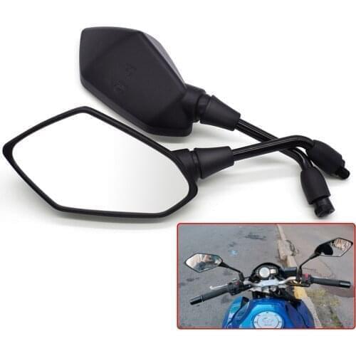 1 Pair Motorcycle Rear View Mirrors For Moto Guzzi STELVIO V7/V9 Classic Racer Stone Special 10mm 8mm Back Side Convex Mirror