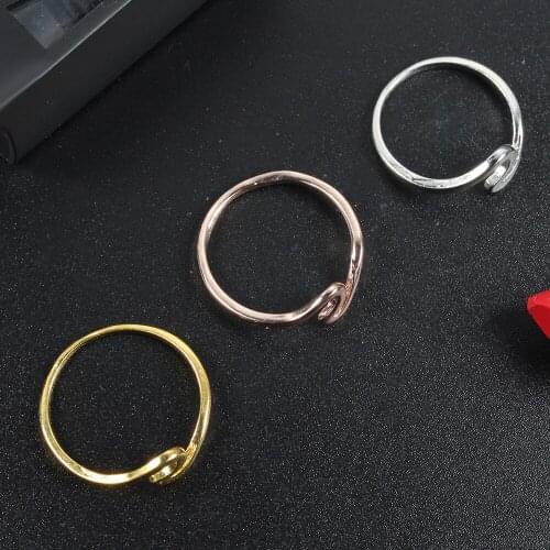 Womens Ring Stainless Steel Fashion Ring Mini Creative Personality Metal Ring Party Classic Jewelry Decoration Christmas Gift