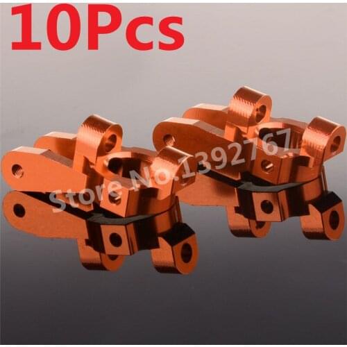 10Pcs RC Car Aluminum Front Hub Carrier(L/R) K949-002 For 1/10th Scale Models Remote Control Cars WLtoys K949 CLIMBING Crawler