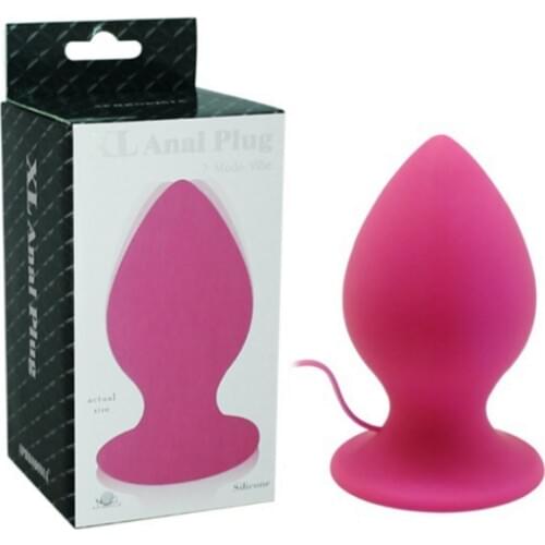 10 pcs/lot L Size 3.7x2.0Inch Sexy Black/Pink Silicone Anal Plug 7 Mode Vibrating Butt Plug Anal Sex Toys For Woman Man Gay