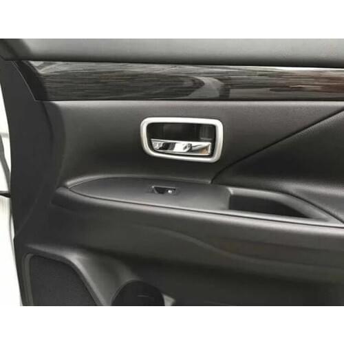 4x Interior Door Handle Bowl Frame Cover Trim Car Styling Covers For Mitsubishi Outlander 2016 Auto Accessory Car Decal