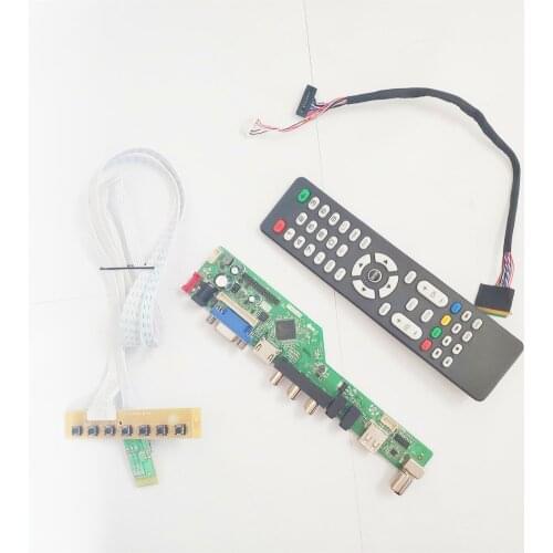 For B133XTN01.0 B133XTN01.5 1366*768 PC TV screen controller board LVDS 40Pin WLED VGA+HDMI-Compatible+AV+USB+RF 13.3"