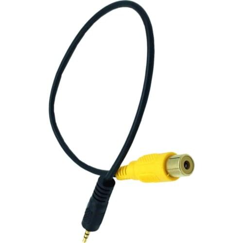 HOT-RCA to 2.5mm AV-IN Cable Car Rear View Camera TO GPS 2.5mm 0.3m