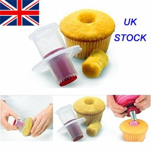 Cupcake Muffin Cake Corer Plunger Cutter Pastry Decorating Divider Model New Plastic Cake Borehole Tool Kitchen Accessories