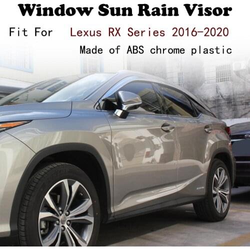 ABS Chrome plastic Window Visor Vent Shades Sun Rain Guard car accessories For Lexus RX Series 2016-2020