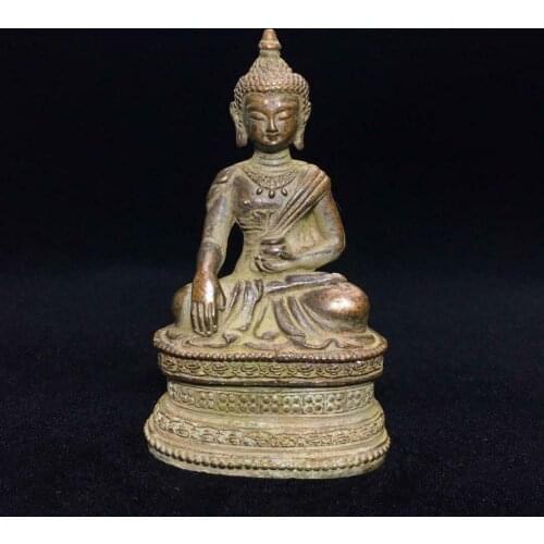 Beautiful Old Tibet Tibetan Bronze Buddhism Buddha statue Exorcism peace wealth