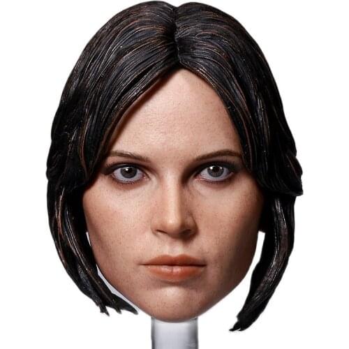 1/6 Scale SW Jyn Felicity Jones Female Head Sculpt Head Carving Model Toys For 12" Female Action Figure Body