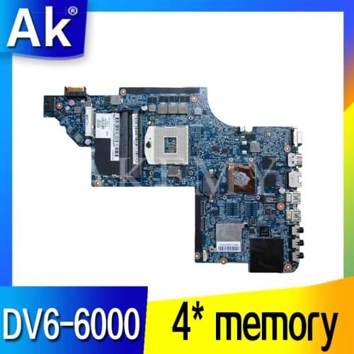LAPTOP MOTHERBOARD 659998-001 for HP DV6 DV6-6000 main board 641487-001 659147-001 HPMH-41-AB6200-D00G DDR3 full tested