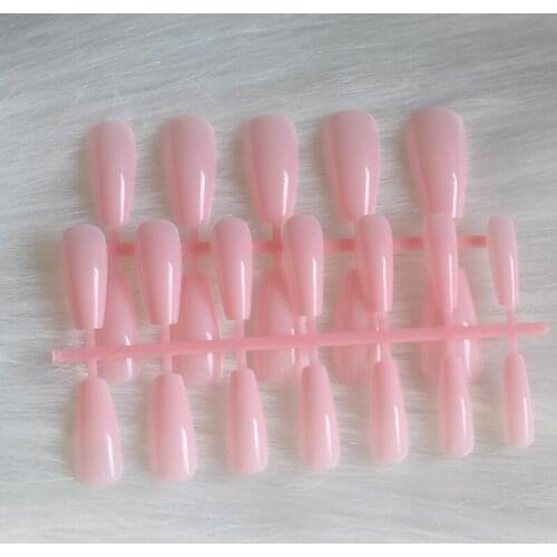 24pcs Latest Candy Long Ballet False Nails Sexy light pink 2095