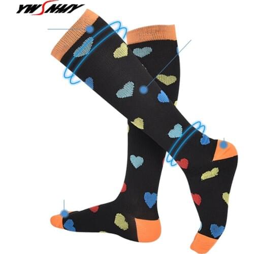 5Pairs COMPRESSION SOCKS for Women Girl Comfortable Soft Stretch Anti-Fatigu Leg Support Breathable Knee Height Sock