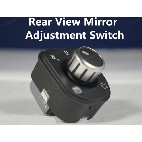 Polarlander Car Side View Mirror Adjustment Knob for T/iguan S/agitar Magot/an CC G/olf 6 Chrome Mirror Switch 5ND959565A/B