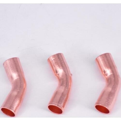 1/4" 3/8" 1/2" 3/4" 1" 10 15 16 19 22 25.4 28mm ID Copper End Feed Solder 45 Degree Elbow Fitting Coupler For Air Condition